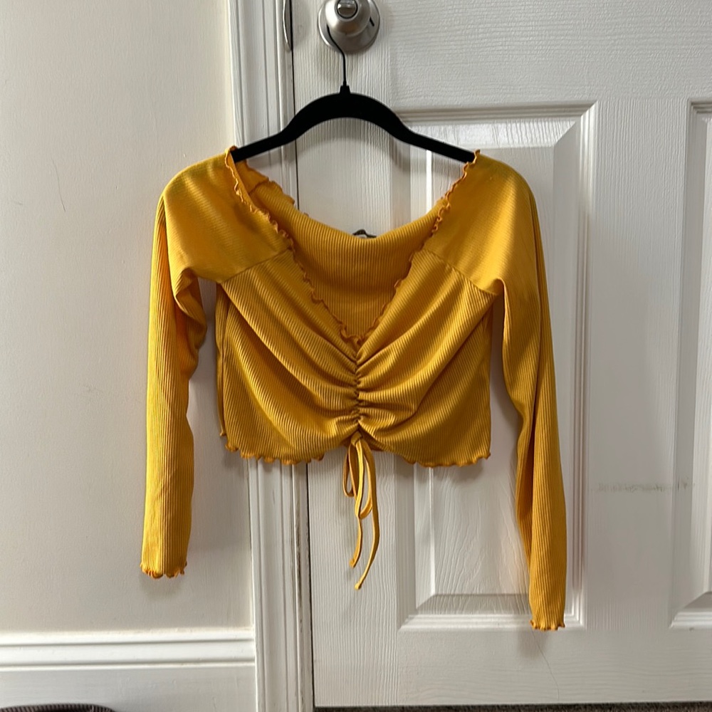 Vibrant off shoulder crop top